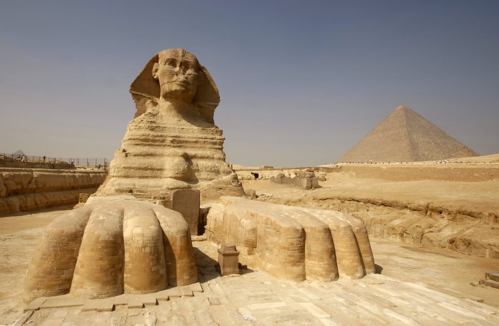 The Great Sphinx of Giza, a large half-human, half-lion Sphinx statue on the Giza Plateau on the west bank of the Nile River, near modern-day Cairo in Egypt. Photo: AFP The Great Sphinx of Giza, a large half-human, half-lion Sphinx statue on the Giza Plateau on the west bank of the Nile River, near modern-day Cairo in Egypt. Photo: AFP