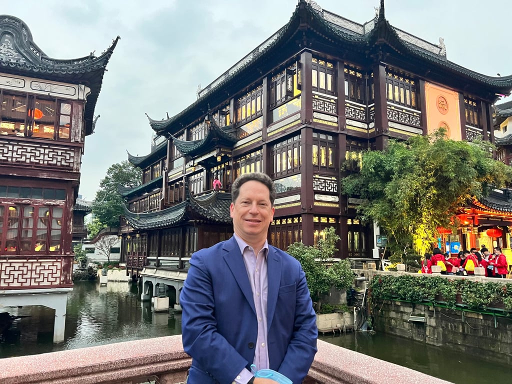 Scott Kennedy, expert in Chinese business and economics at the Centre for Strategic and International Studies, at Shanghai’s Yuyuan Garden on his most recent trip to China. Photo: Scott Kennedy Scott Kennedy, expert in Chinese business and economics at the Centre for Strategic and International Studies, at Shanghai’s Yuyuan Garden on his most recent trip to China. Photo: Scott Kennedy