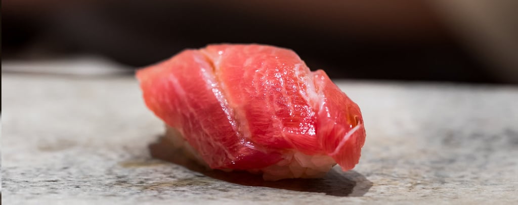 Tuna sushi at Sushi Saito Hong Kong. Photo: Four Seasons Hong Kong