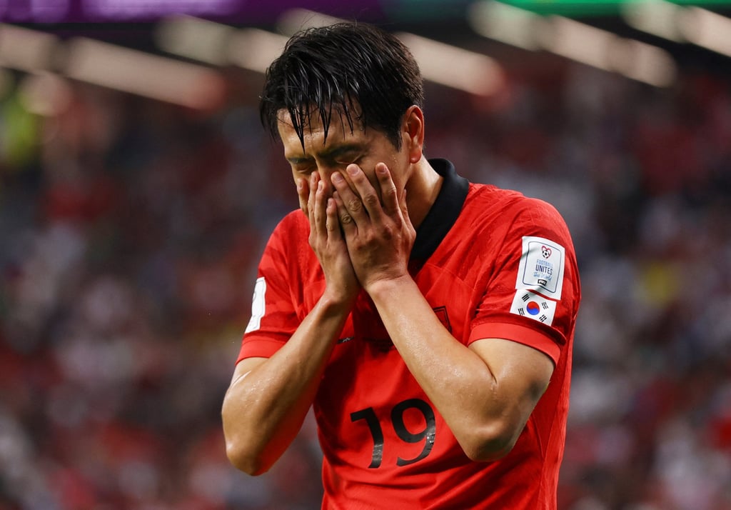 South Korea’s Kim Young-gwon reacts during the World Cup match against Portugal on Friday. Photo: Reuters South Korea’s Kim Young-gwon reacts during the World Cup match against Portugal on Friday. Photo: Reuters