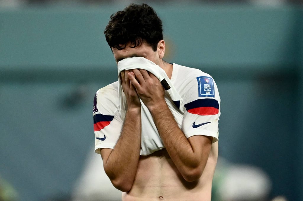 USA’s forward Giovanni Reyna reacts after the Netherlands’ win at the Fifa World Cup in Doha, Qatar on Saturday. Photo: AFP