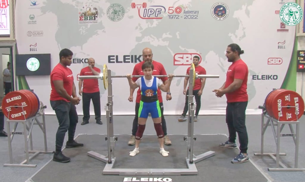 A video online showed the song “Glory to Hong Kong” was played at the powerlifting tournament during a medal ceremony for athlete Susanna Lin. Photo: YouTube