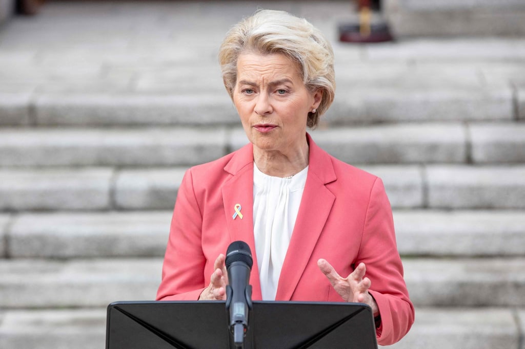 European Commission President Ursula von der Leyen, pictured in Dublin on Thursday, has urged that global economic competition be conducted in a fair manner. Photo: AFP European Commission President Ursula von der Leyen, pictured in Dublin on Thursday, has urged that global economic competition be conducted in a fair manner. Photo: AFP