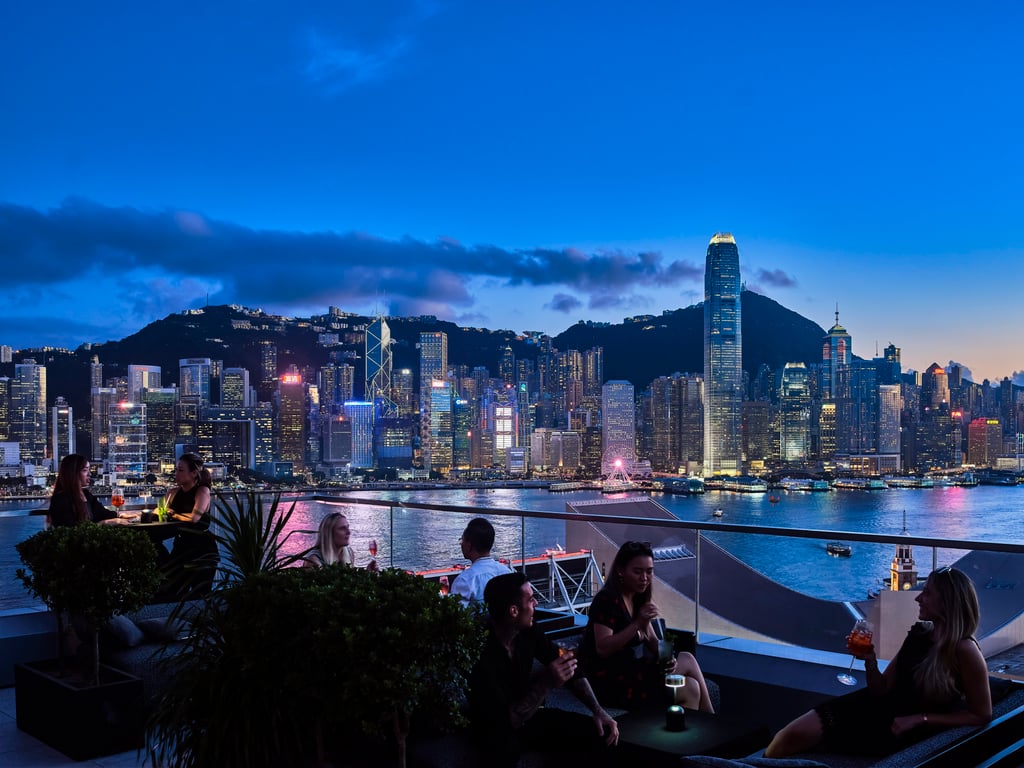 Aqua hosts a New Year’s countdown celebration on its rooftop. Photo: Aqua
