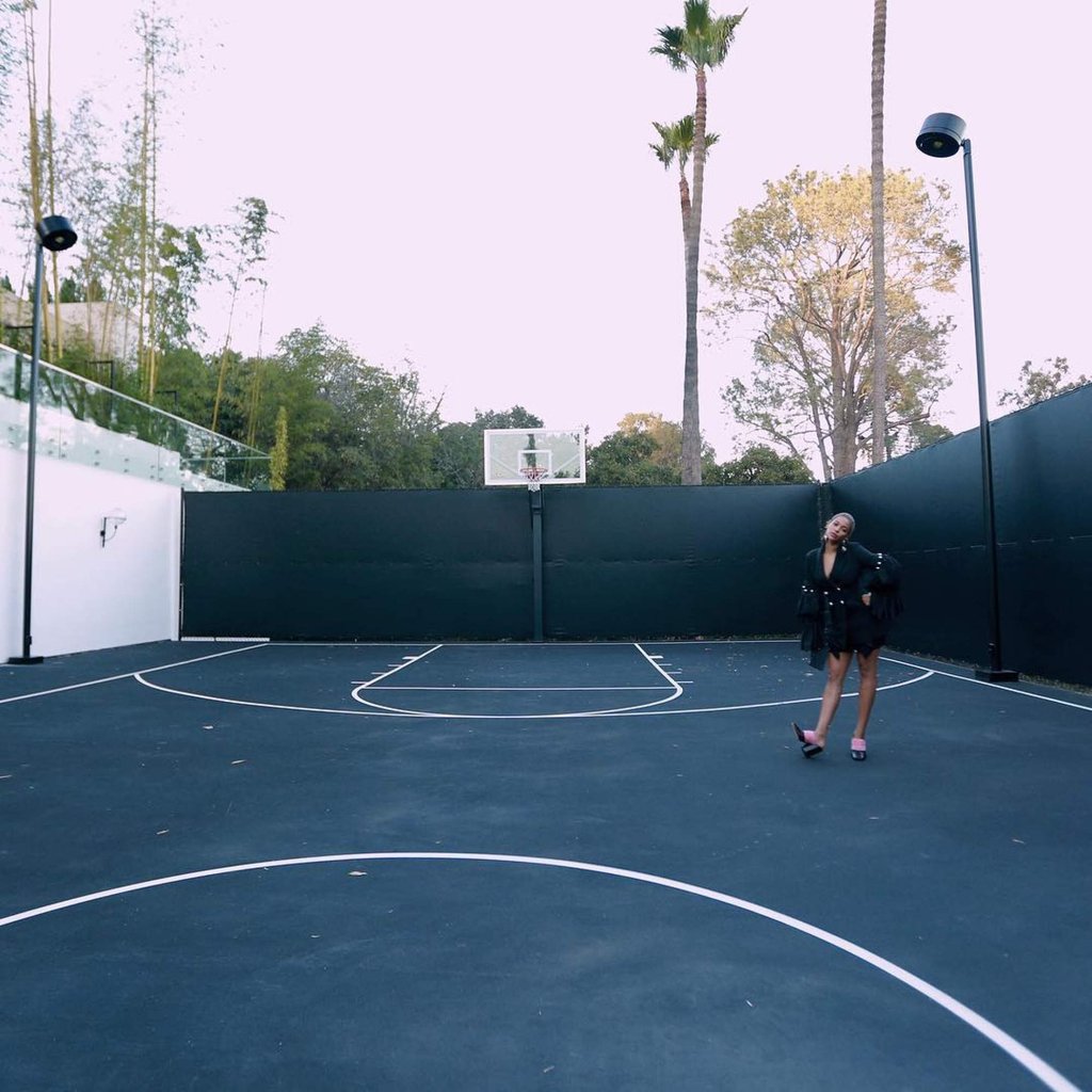 Beyoncé’s mansion includes an outdoor basketball court. Photo: @beyonce/Instagram