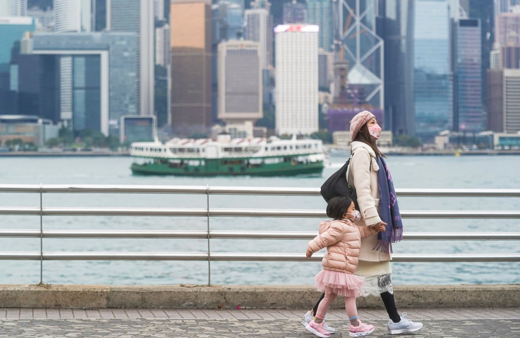 Warm clothes and hats are the order of the day as a chill hits Tsim Sha Tsui. Photo: Sam Tsang