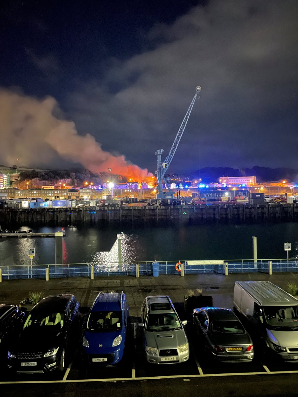 Fire and smoke in Saint Helier following an explosion on the island of Jersey, Channel Islands on Saturday. Photo: Daniel Hunt via Reuters Fire and smoke in Saint Helier following an explosion on the island of Jersey, Channel Islands on Saturday. Photo: Daniel Hunt via Reuters