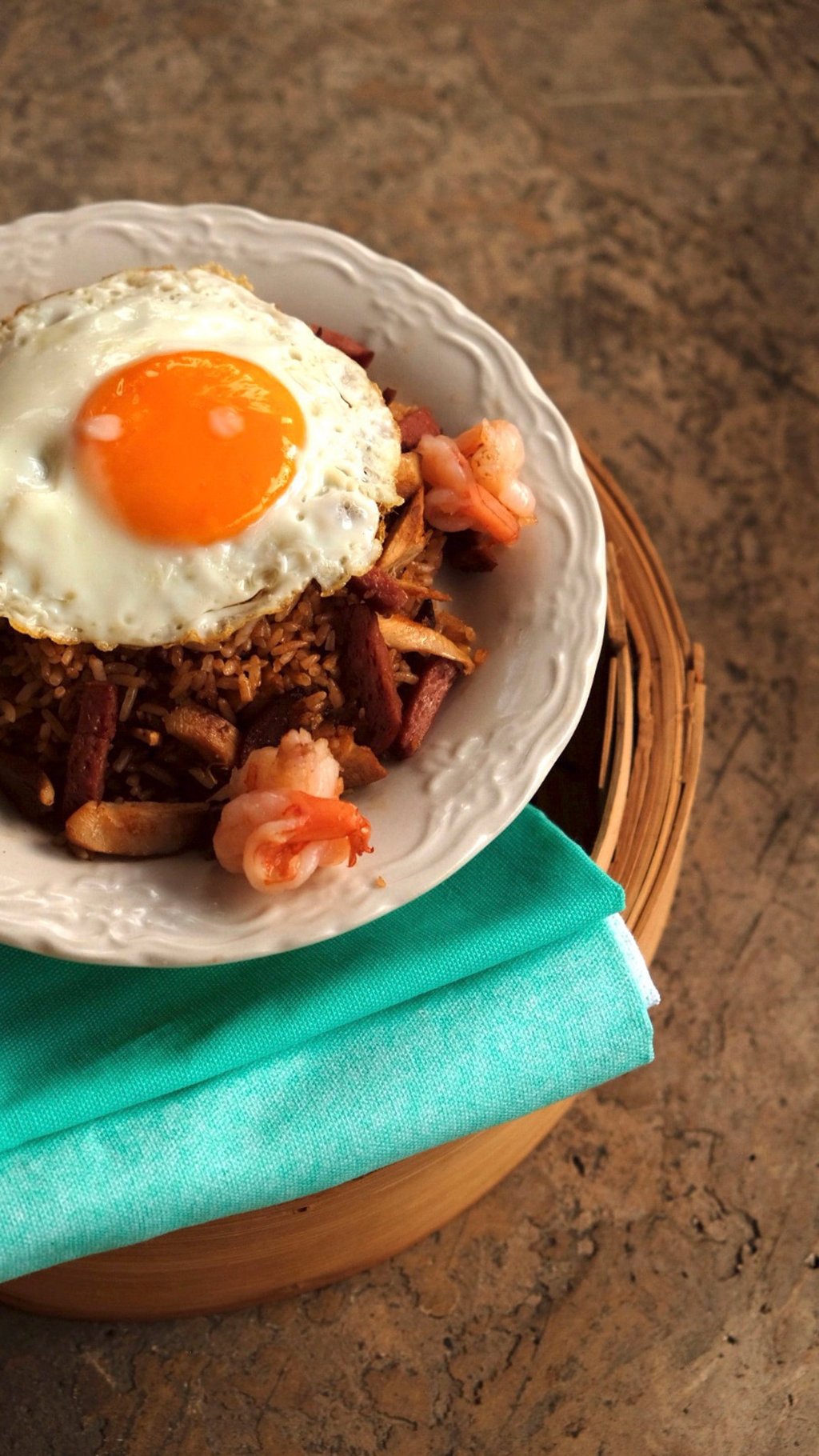 Mixed fried rice (chow fan) at Winer’s Sister, a Curacao restaurant that serves a Caribbean riff on Chinese food. Photo: G. Bao