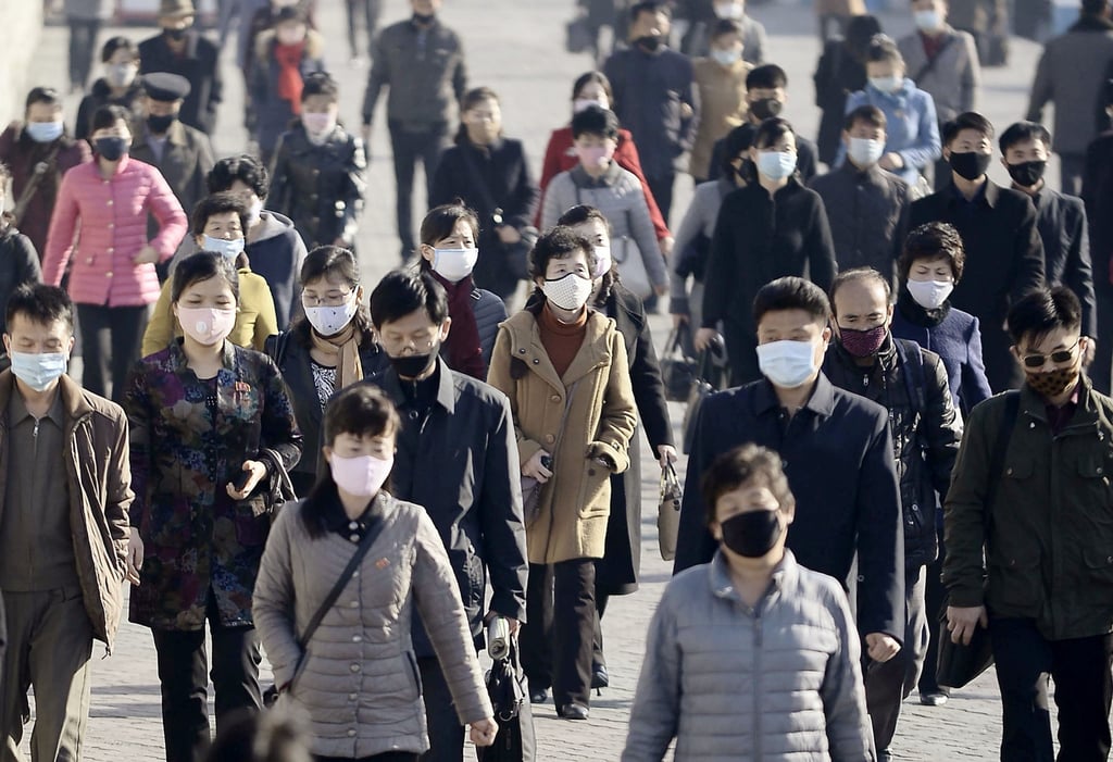 People in Pyongyang in 2020. Almost US$1 million worth of Pokka products reached North Korea, a Singapore court heard. Photo: Kyodo People in Pyongyang in 2020. Almost US$1 million worth of Pokka products reached North Korea, a Singapore court heard. Photo: Kyodo