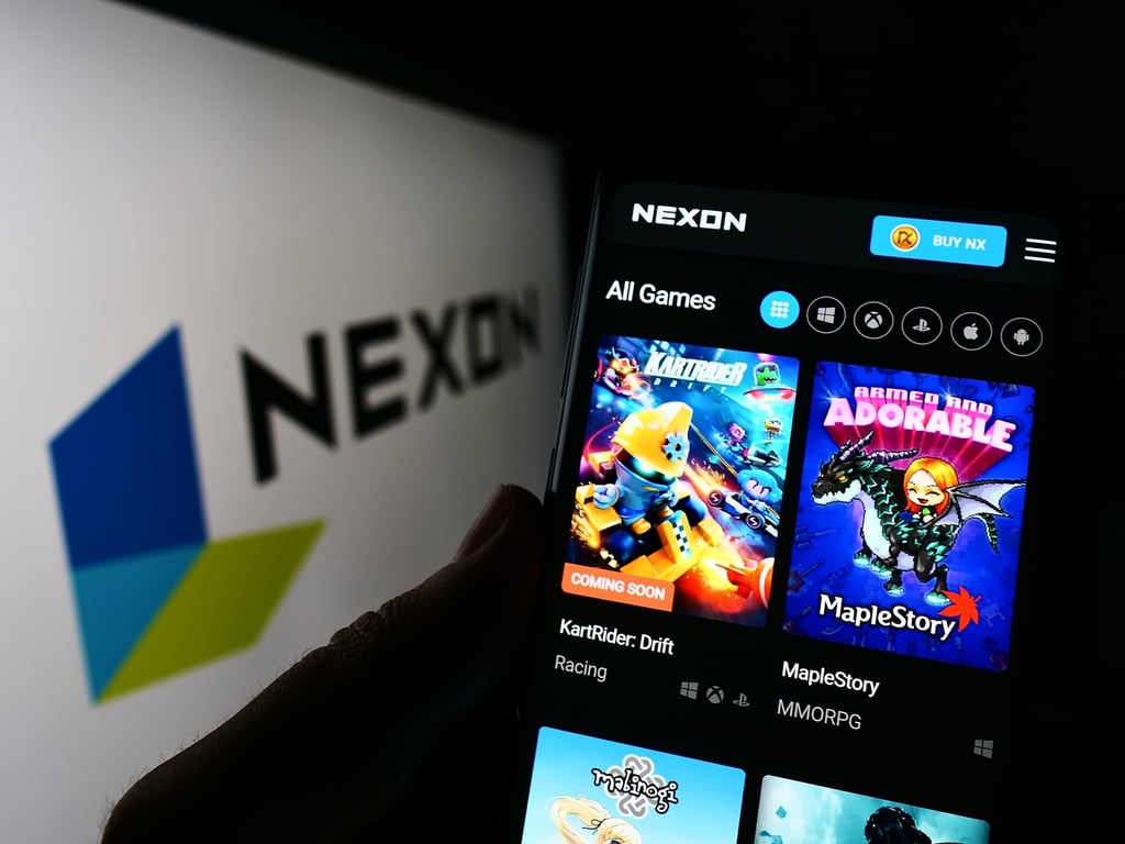 A web page of video game company Nexon shown on a mobile phone. Photo: Shutterstock A web page of video game company Nexon shown on a mobile phone. Photo: Shutterstock