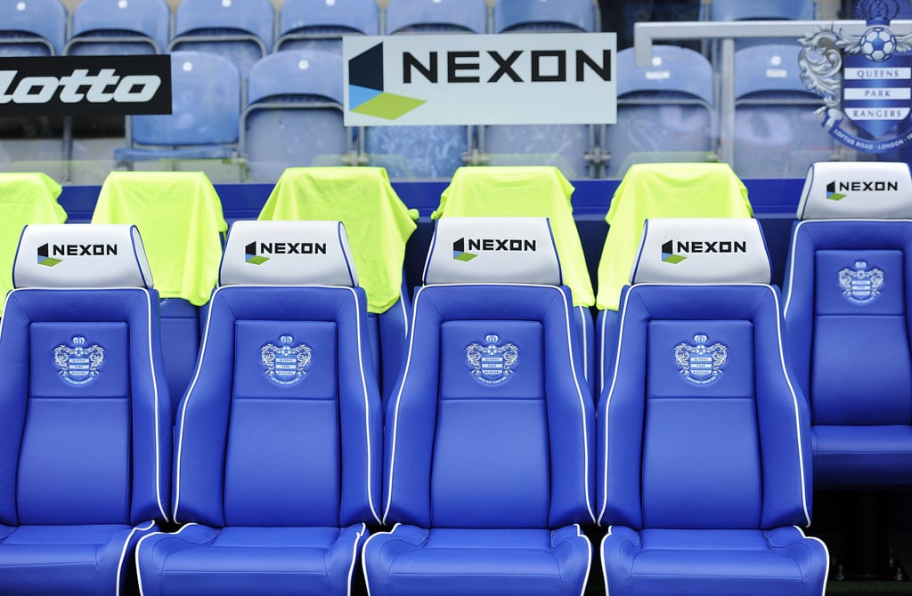 Nexon branding on the bench at Loftus Road. Photo: Getty Images Nexon branding on the bench at Loftus Road. Photo: Getty Images