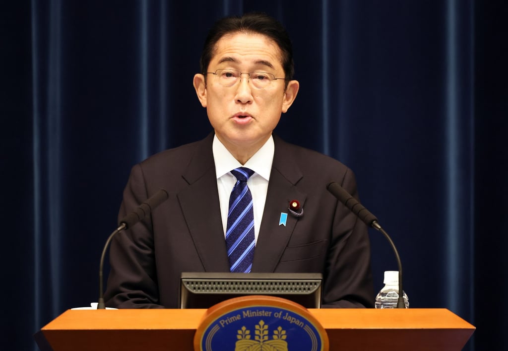 Japanese Prime Minister Fumio Kishida plans to significantly raise defence spending within the next five years. Photo: EPA-EFE Japanese Prime Minister Fumio Kishida plans to significantly raise defence spending within the next five years. Photo: EPA-EFE