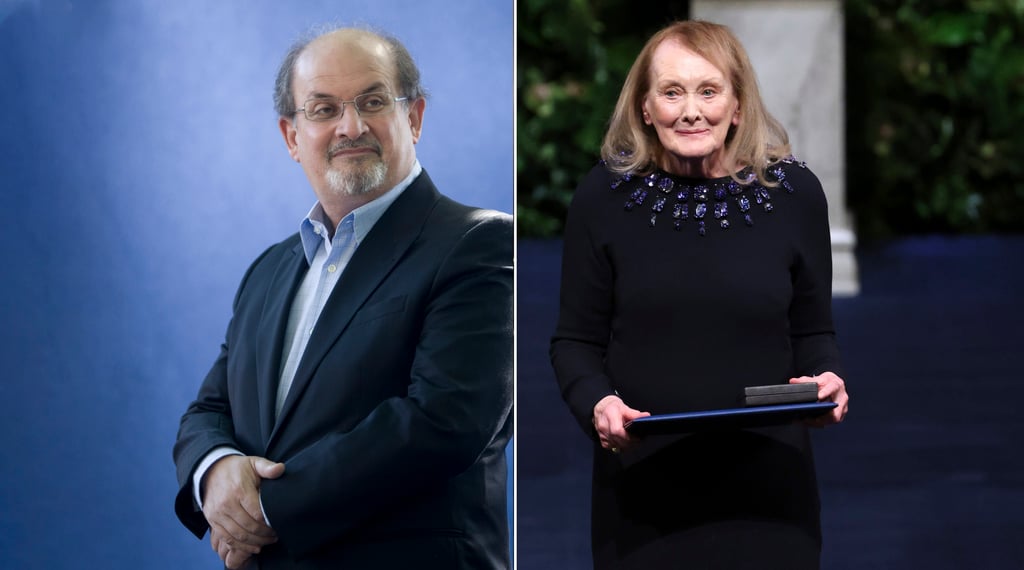 Away from the printing press, among the biggest literary events of the year were a stabbing attack on Salman Rushdie (above, left) and Annie Ernaux winning the 2022 Nobel Prize in Literature. Photo: Getty Images Away from the printing press, among the biggest literary events of the year were a stabbing attack on Salman Rushdie (above, left) and Annie Ernaux winning the 2022 Nobel Prize in Literature. Photo: Getty Images