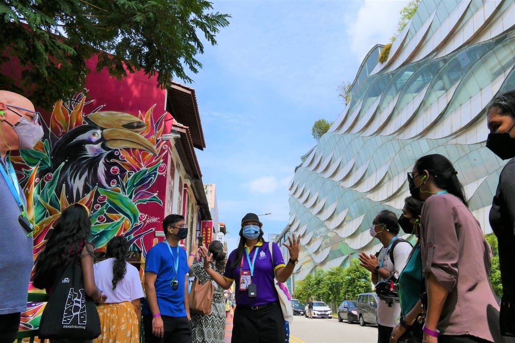 Art enthusiasts can enjoy wall murals, workshops, live music and performances while taking part in ARTWALK 2023 in Singapore’s historic precincts of Little India and Katong-Joo Chiat. Photo: LASALLE College of the Arts Art enthusiasts can enjoy wall murals, workshops, live music and performances while taking part in ARTWALK 2023 in Singapore’s historic precincts of Little India and Katong-Joo Chiat. Photo: LASALLE College of the Arts