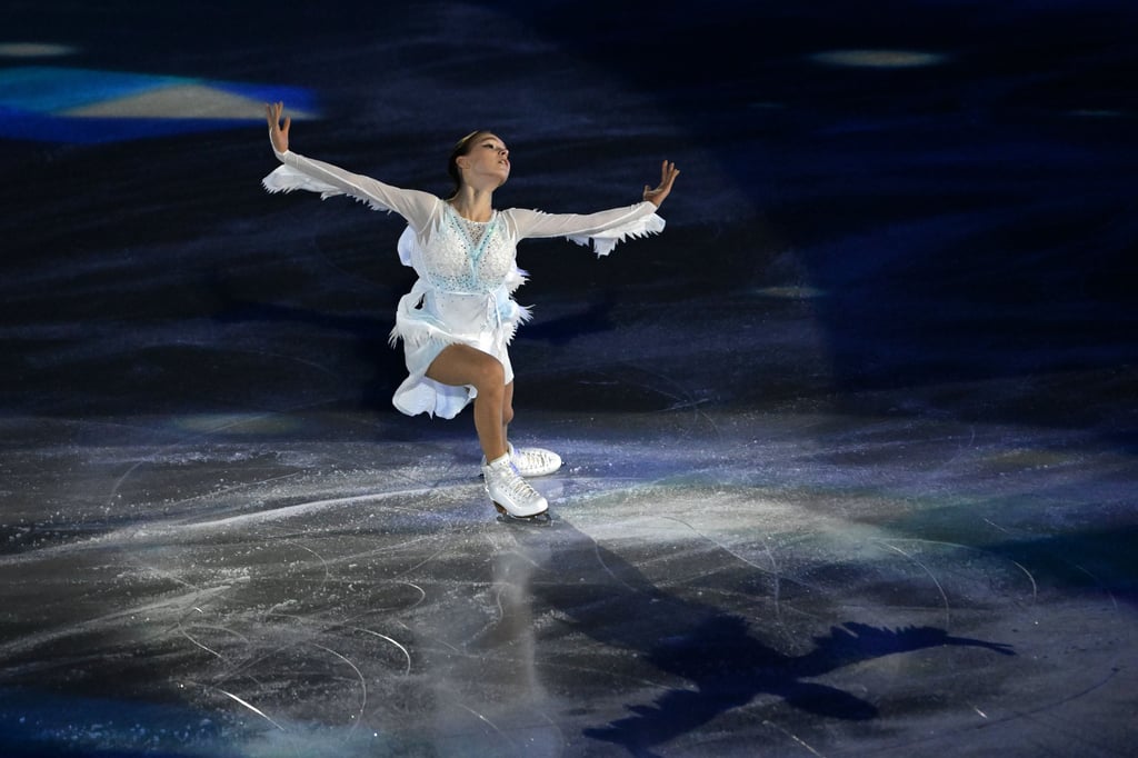 Russian figure skater Anna Shcherbakova competed under the ROC flag at the Beijing Winter Olympics. Photo: Xinhua