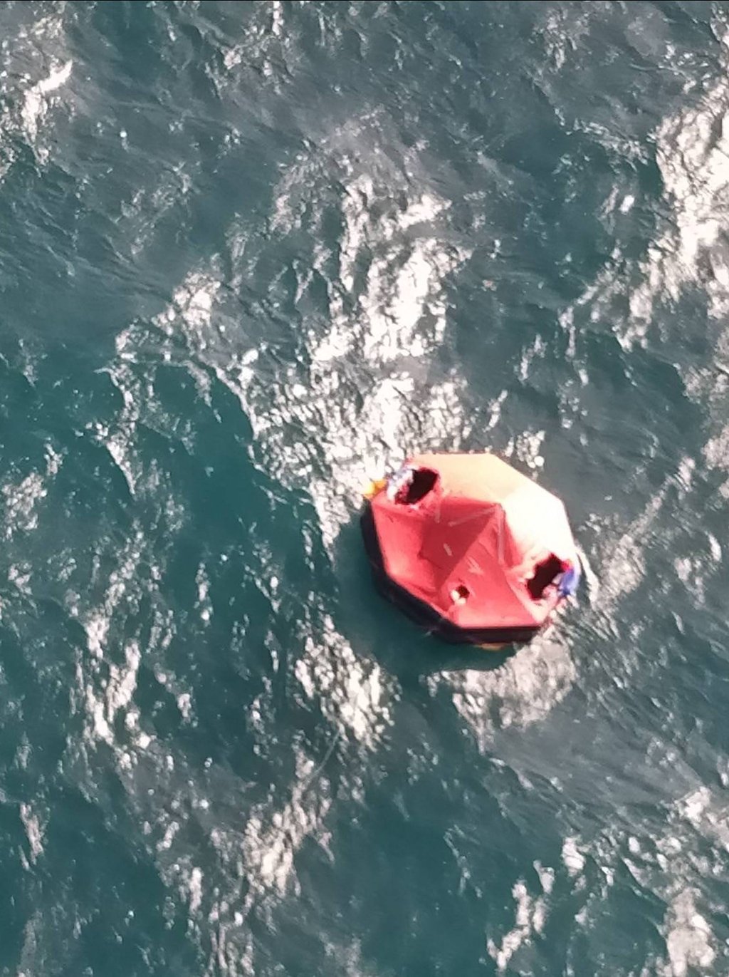 A life raft found floating in the Gulf of Thailand as military rescue teams search for survivors of the HTMS Sukhothai. Photo: Royal Thai Navy Handout via AFP A life raft found floating in the Gulf of Thailand as military rescue teams search for survivors of the HTMS Sukhothai. Photo: Royal Thai Navy Handout via AFP