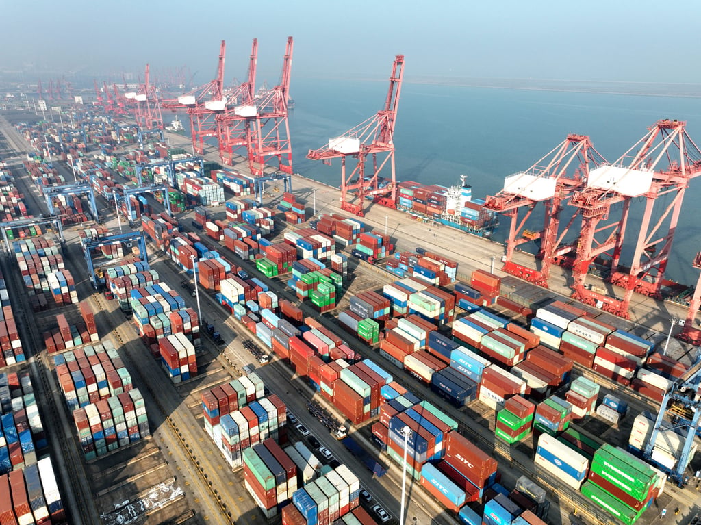 A container terminal in east China’s Jiangsu province. Japan has voiced concerns about the effects of Beijing’s zero-Covid reversal on supply chains. Photo: Xinhua