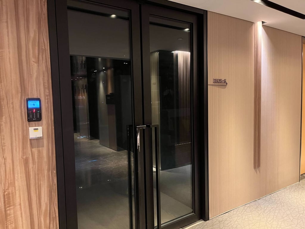 The former offices of closed cryptocurrency firm AAX in North Point, now at the centre of a police fraud probe. Photo: Xinmei Shen
