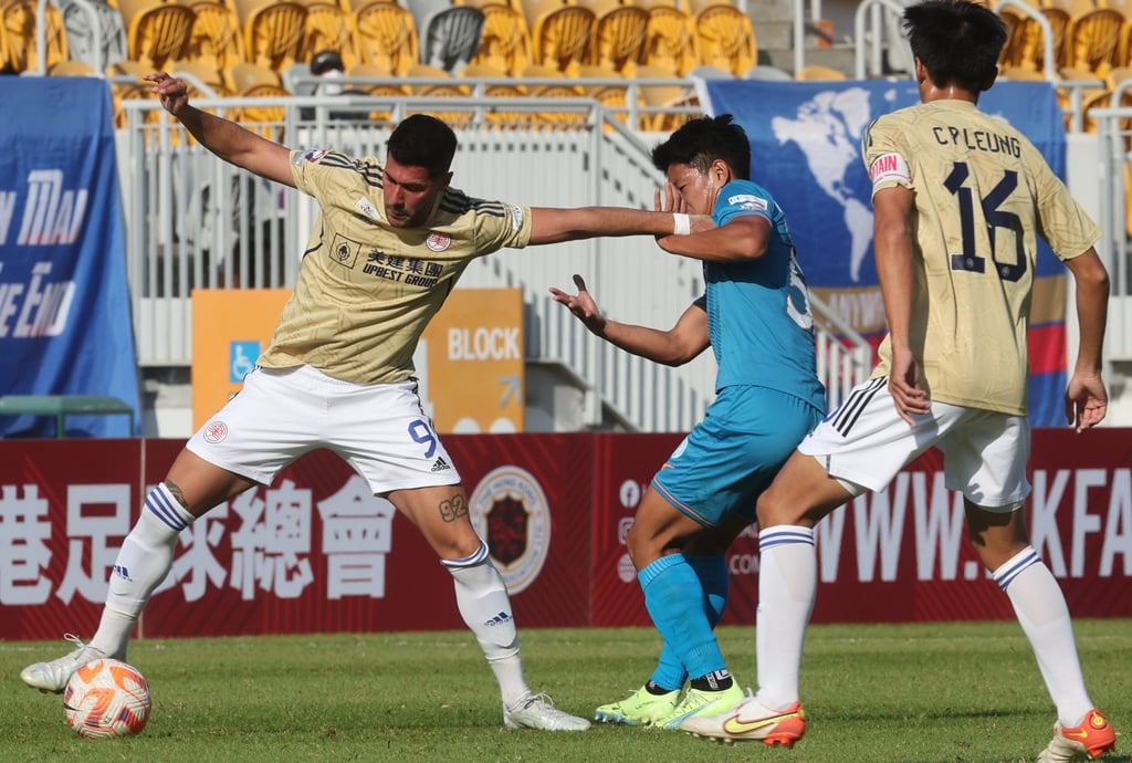 Victor Bertomeu of Eastern controls the ball against BC Rangers at HKFA Senior Shield second semi-final at Mong Kok Stadium. Photo: Yik Yeung-man