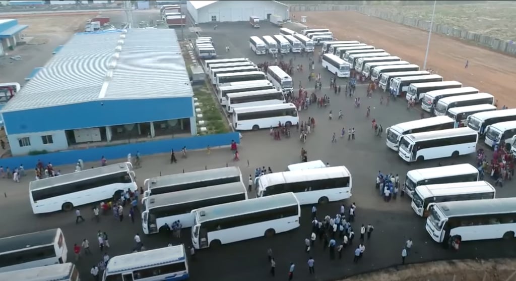 Workers are seen arriving at Foxconn Technology Group’s smartphone manufacturing complex in Sri City, a special economic zone located in Tirupati district in India’s southeastern state of Andhra Pradesh. Photo: YouTube Workers are seen arriving at Foxconn Technology Group’s smartphone manufacturing complex in Sri City, a special economic zone located in Tirupati district in India’s southeastern state of Andhra Pradesh. Photo: YouTube