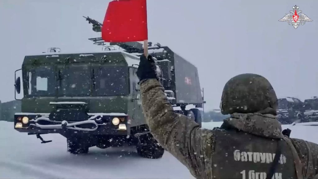 A Russian military vehicle that forms part of a coastal missile system is seen last month in Paramushir, one of the Kuril Islands that Japan claims as its Northern Territories. Photo: Russian Defence Ministry Handout via Reuters