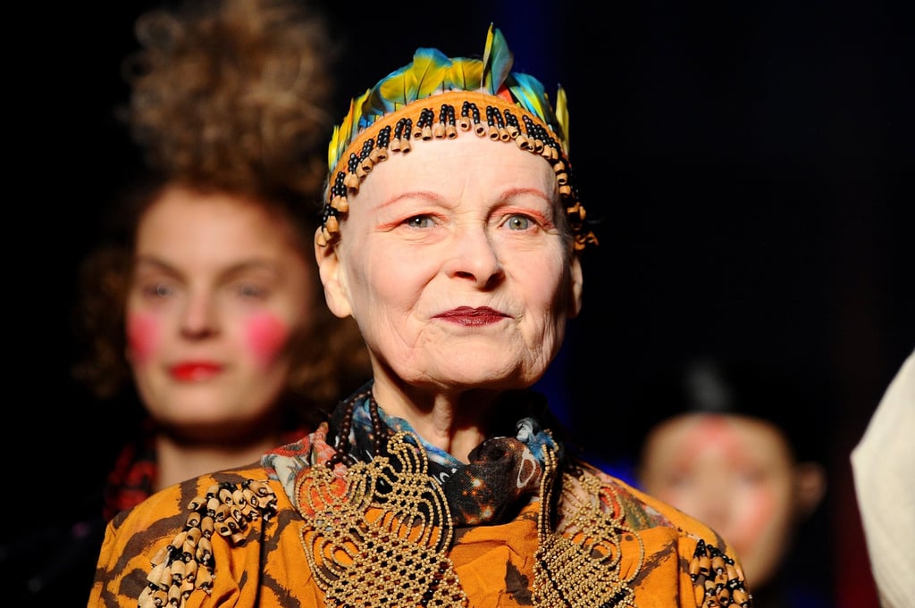 Fashion designer Vivienne Westwood walks the runway during the Vivienne Westwood show as part of the Paris Fashion Week, in March 2014. Photo: TNS