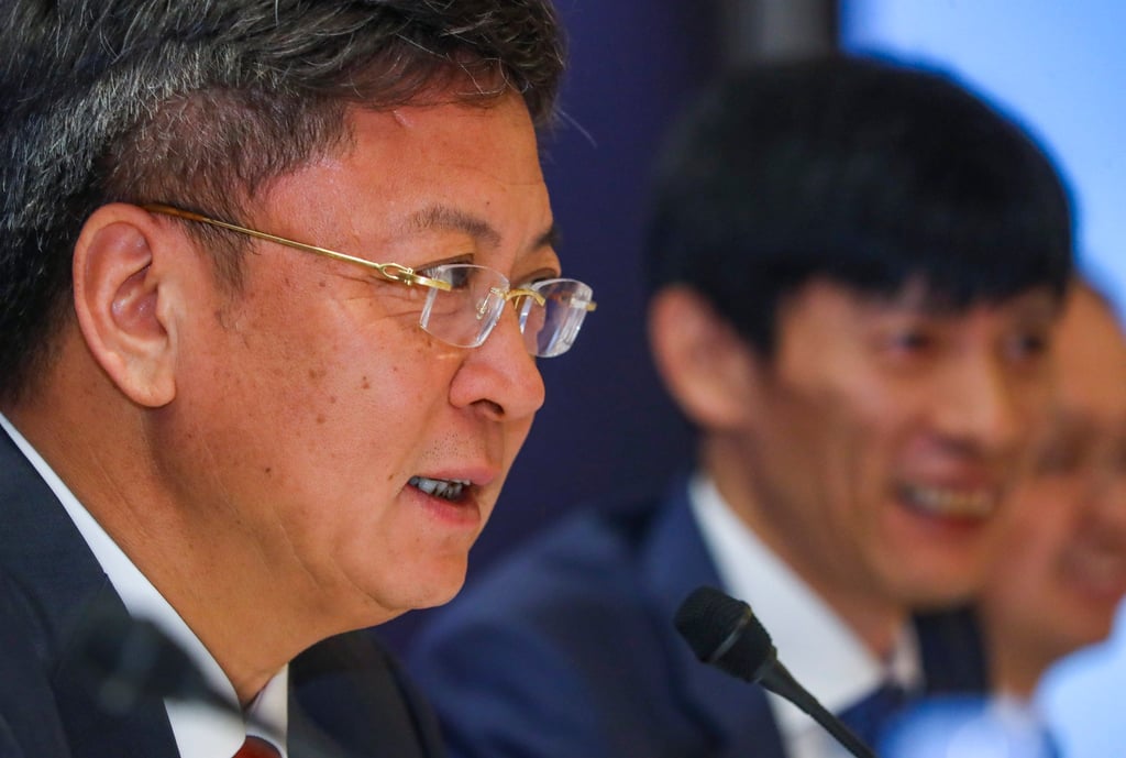 Chairman Sun Hongbin, seen in March 2019 during a Hong Kong briefing on its 2018 results. Photo: Edmond So