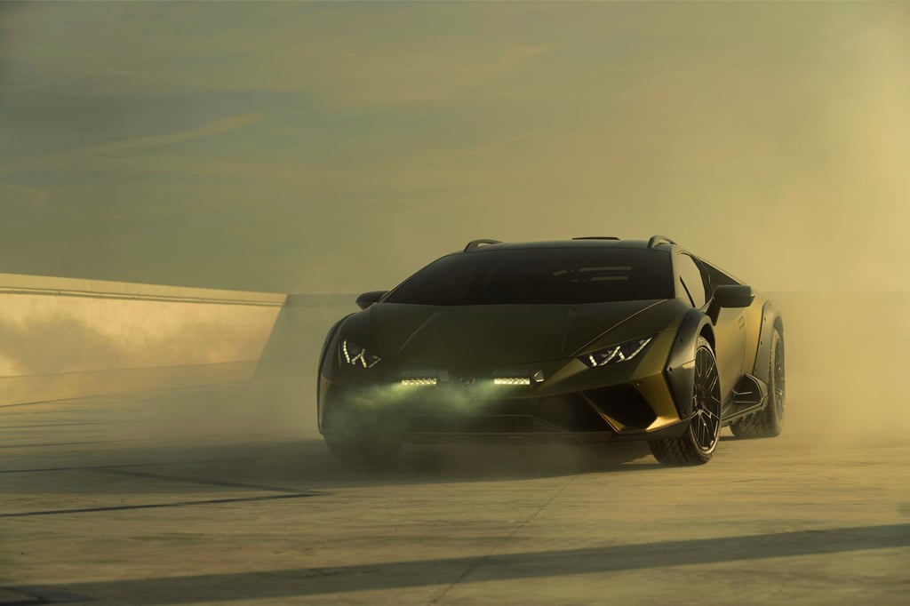 The Lamborghini Huracán Sterrato has been called the world’s first all-terrain super sports car. Photo: Lamborghini
