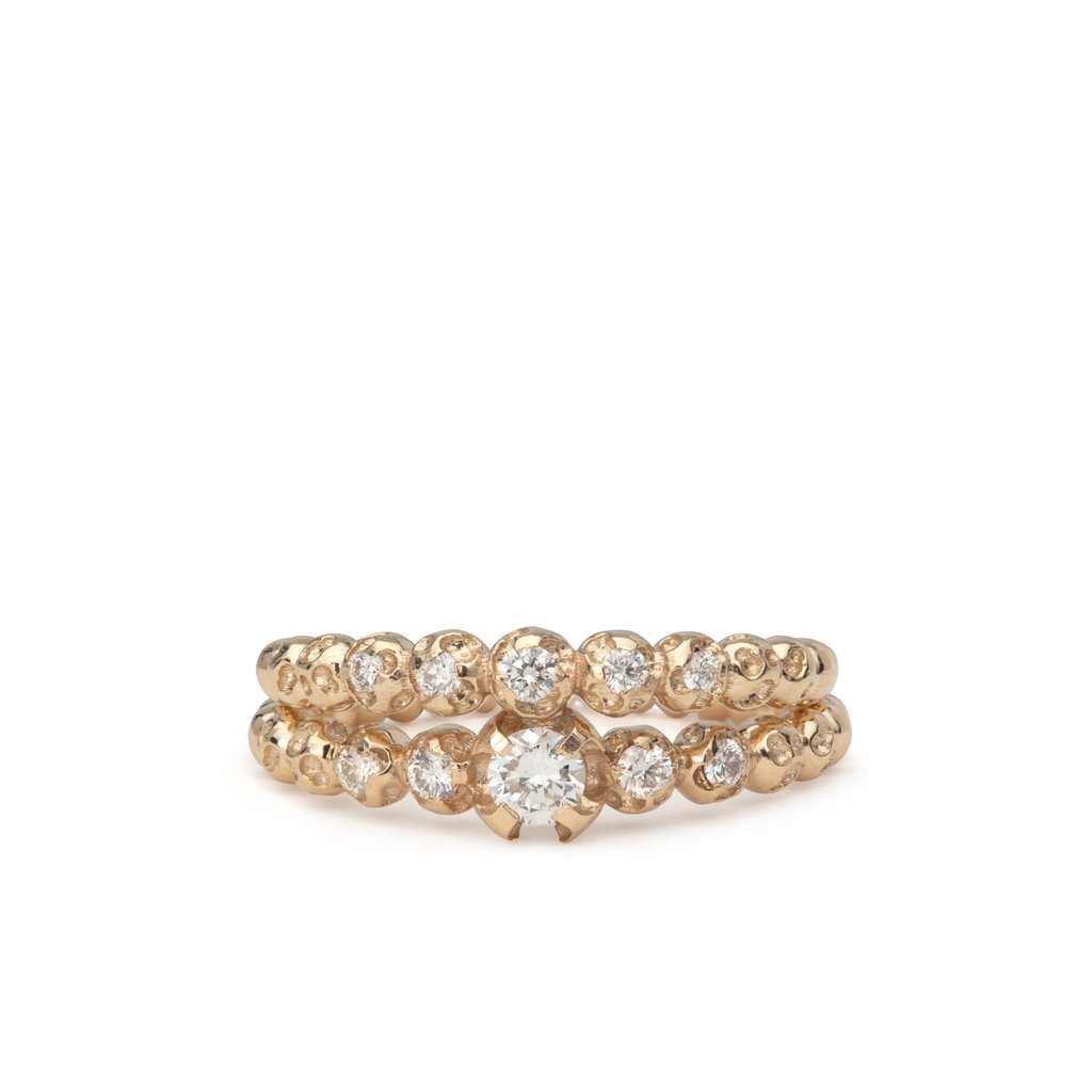 This Vitium diamond engagement ring has multiple stones, something that is becoming increasingly popular. Photo: Judith Peterhoff This Vitium diamond engagement ring has multiple stones, something that is becoming increasingly popular. Photo: Judith Peterhoff