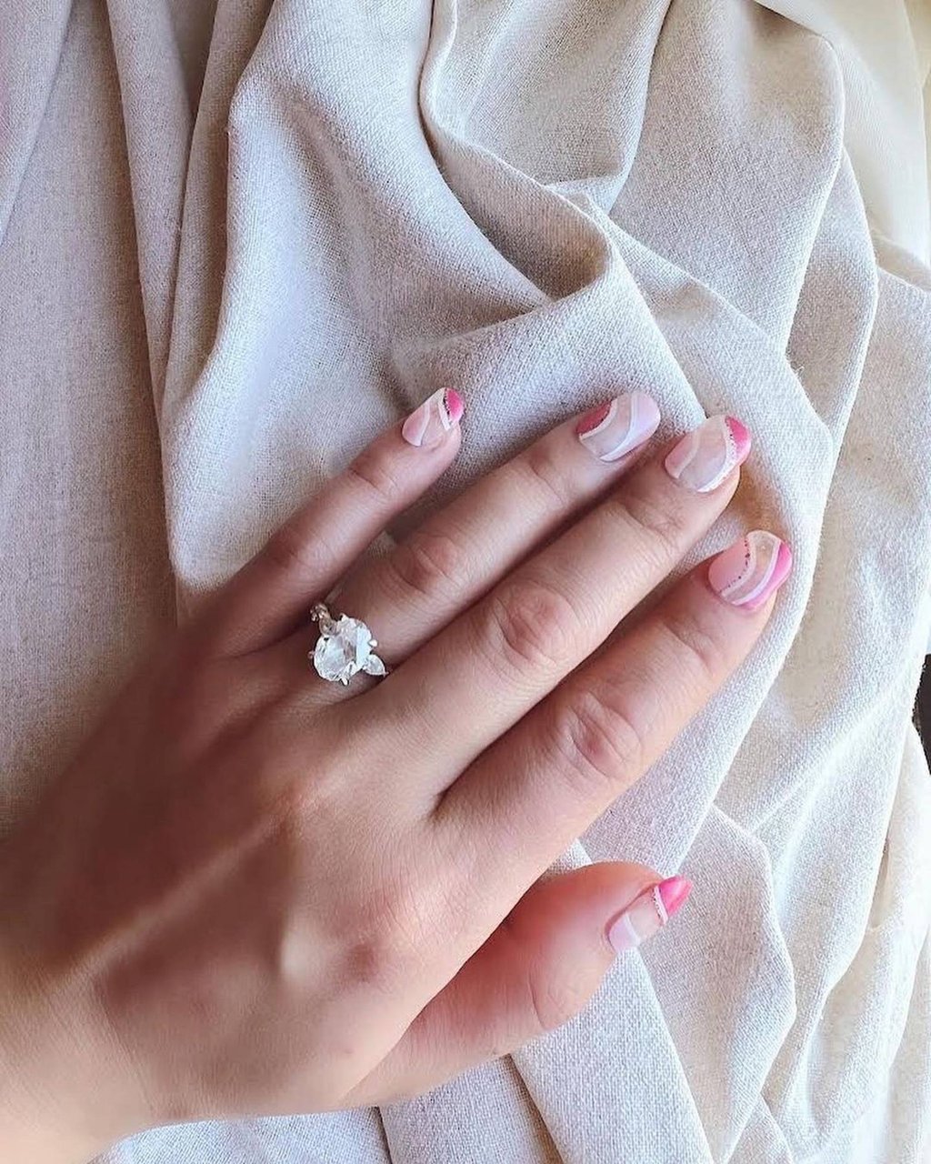 American actress Lana Condor gives fans a close up of her chunky engagement ring on Instagram. Photo: @lanacondor/Instagram American actress Lana Condor gives fans a close up of her chunky engagement ring on Instagram. Photo: @lanacondor/Instagram