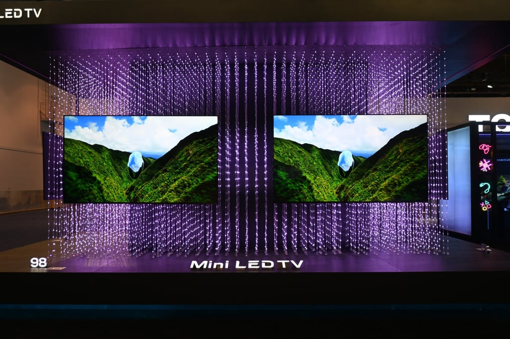 TCL unveiled a new 98-inch mini-LED television at CES this year. Photo: Matt Haldane TCL unveiled a new 98-inch mini-LED television at CES this year. Photo: Matt Haldane