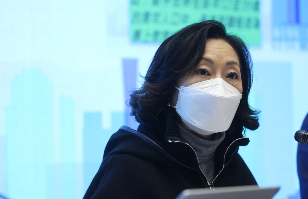 Alice Mak, secretary for home and youth affairs, attends a press conference to discuss the youth blueprint on December 20, 2022. Photo: Yik Yeung-man