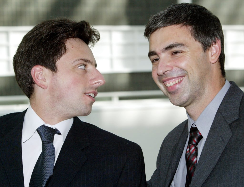 A young Sergey Brin, left, and fellow Google co-founder Larry Page pictured in 2004. Photo: AP A young Sergey Brin, left, and fellow Google co-founder Larry Page pictured in 2004. Photo: AP