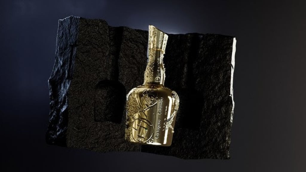 Dictador’s million-dollar rum comes in a 24-karat gold bottle. Photo: Dictador