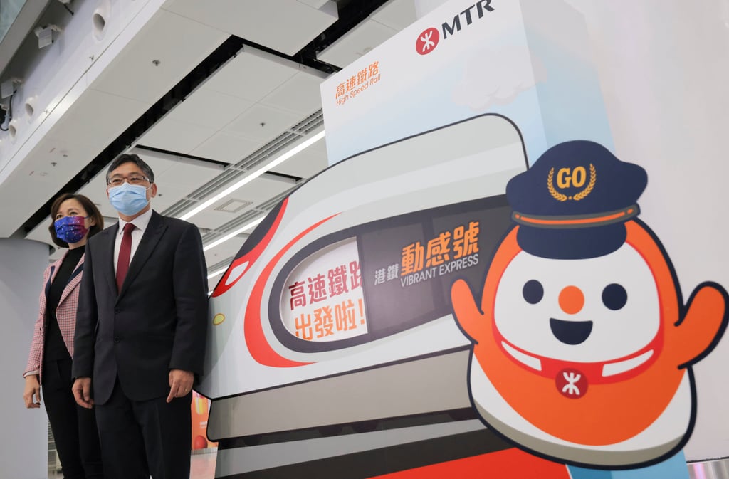 Secretary for Transport and Logistics Lam Sai-hung at West Kowloon station on Thursday. Photo: Jelly Tse Secretary for Transport and Logistics Lam Sai-hung at West Kowloon station on Thursday. Photo: Jelly Tse