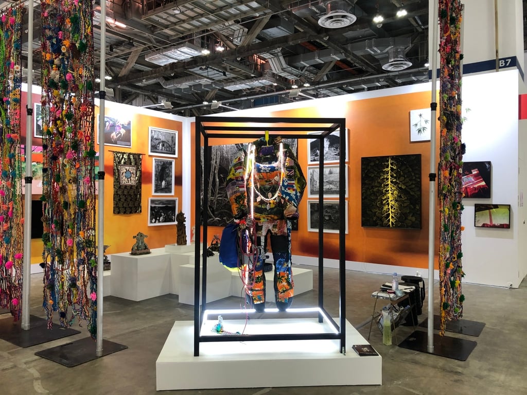 Singapore’s Yeo Workshop presents works by Singaporean and other Southeast Asia-based artists such as Fyerool Darma, Wei Leng Tay, Maryanto and Citra Sasmita at Art SG. Photo: Enid Tsui
