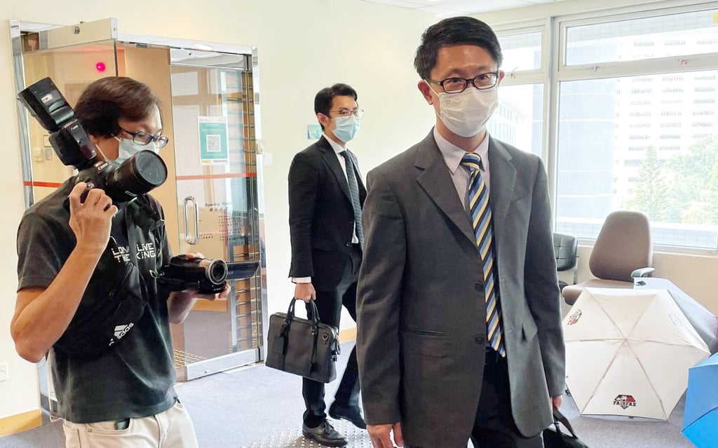 Dr Lam Chi-kwan at a panel hearing in 2021. Photo: Cat Wang