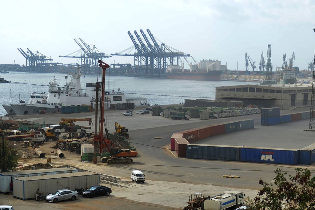The Karachi sea port. Pakistan’s usually bustling ports have ground to a halt as the country grapples with the worst forex crisis in its history. Photo: AFP