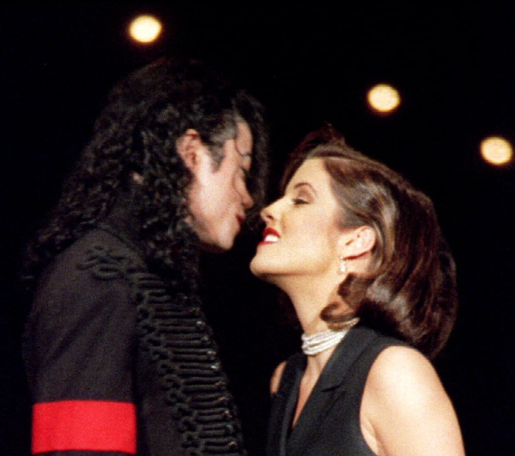 Michael Jackson and Lisa Marie Presley stare into each other’s eyes at the 11th Annual MTV Video Music Awards in New York, US, in 1994. Photo: Reuters