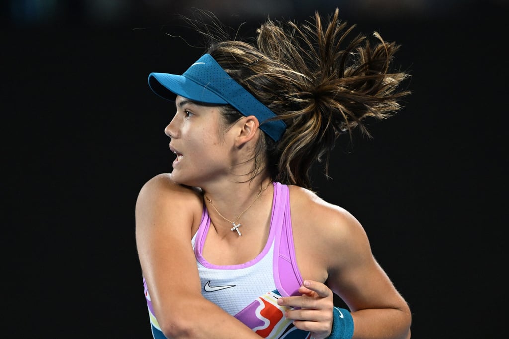 Emma Raducanu in action against Coco Gauff at the 2023 Australian Open. Photo: EPA-EFE Emma Raducanu in action against Coco Gauff at the 2023 Australian Open. Photo: EPA-EFE