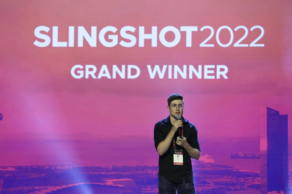 Jonathan Bester, founder of biotech start-up Peptobiotics, which was the grand winner at last October’s SLINGSHOT 2022.