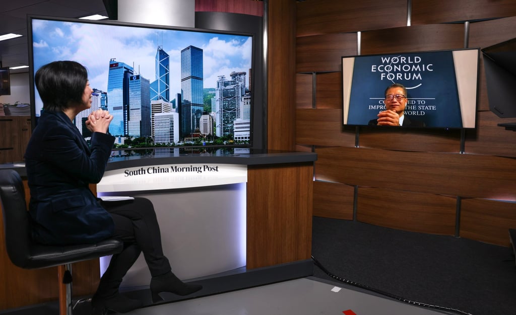 Financial Secretary Paul Chan speaks to the Post from Davos, Switzerland. Photo: May Tse Financial Secretary Paul Chan speaks to the Post from Davos, Switzerland. Photo: May Tse