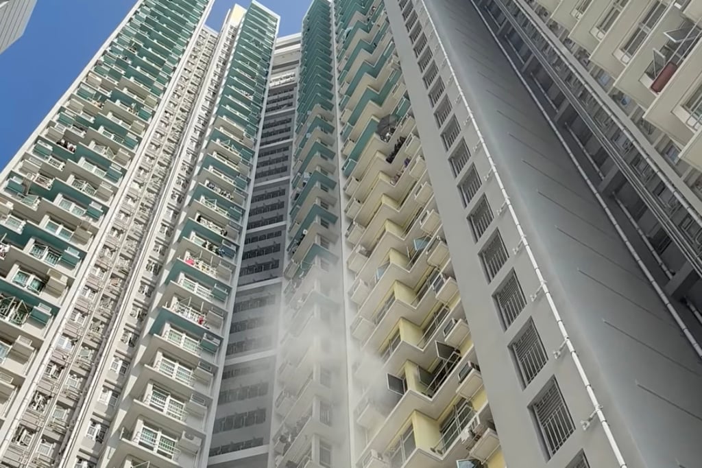 An elderly woman died in a fire at Tak Loong House on Tak Long Estate. Photo: Facebook An elderly woman died in a fire at Tak Loong House on Tak Long Estate. Photo: Facebook