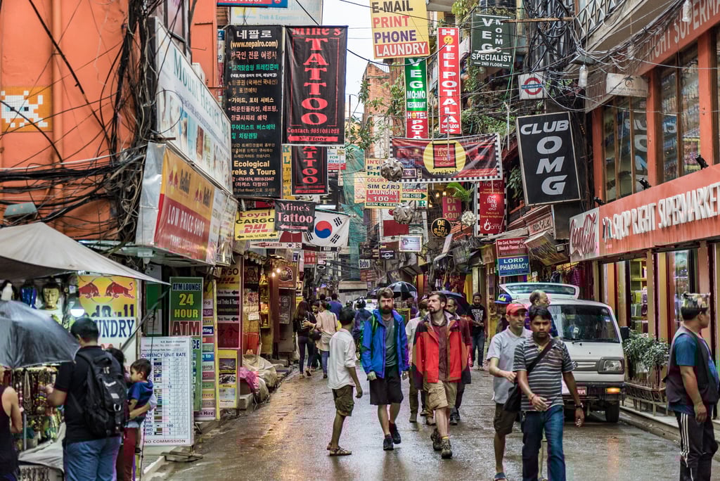 Thamel, a commercial neighbourhood in Kathmandu, the capital of Nepal. Photo: Shutterstock
