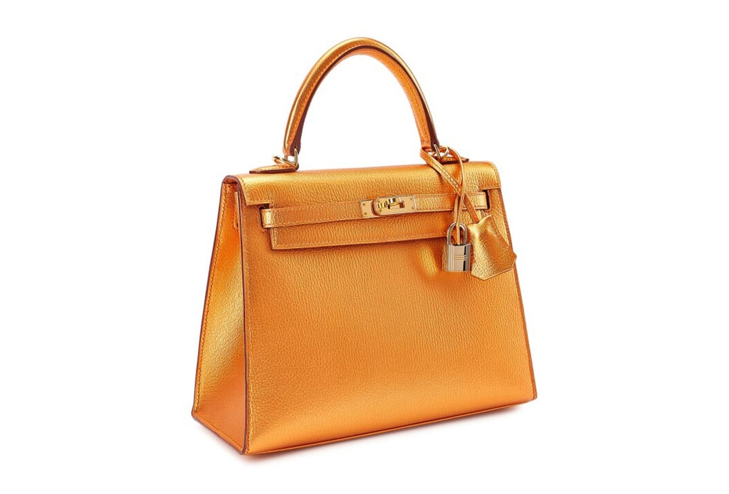 Joseph Lau’s collection includes this limited edition Hermès Bronze Chèvre Metallic Kelly handbag with an estimated price of HK$400,000 to HK$600,000. Photo: Handout Joseph Lau’s collection includes this limited edition Hermès Bronze Chèvre Metallic Kelly handbag with an estimated price of HK$400,000 to HK$600,000. Photo: Handout