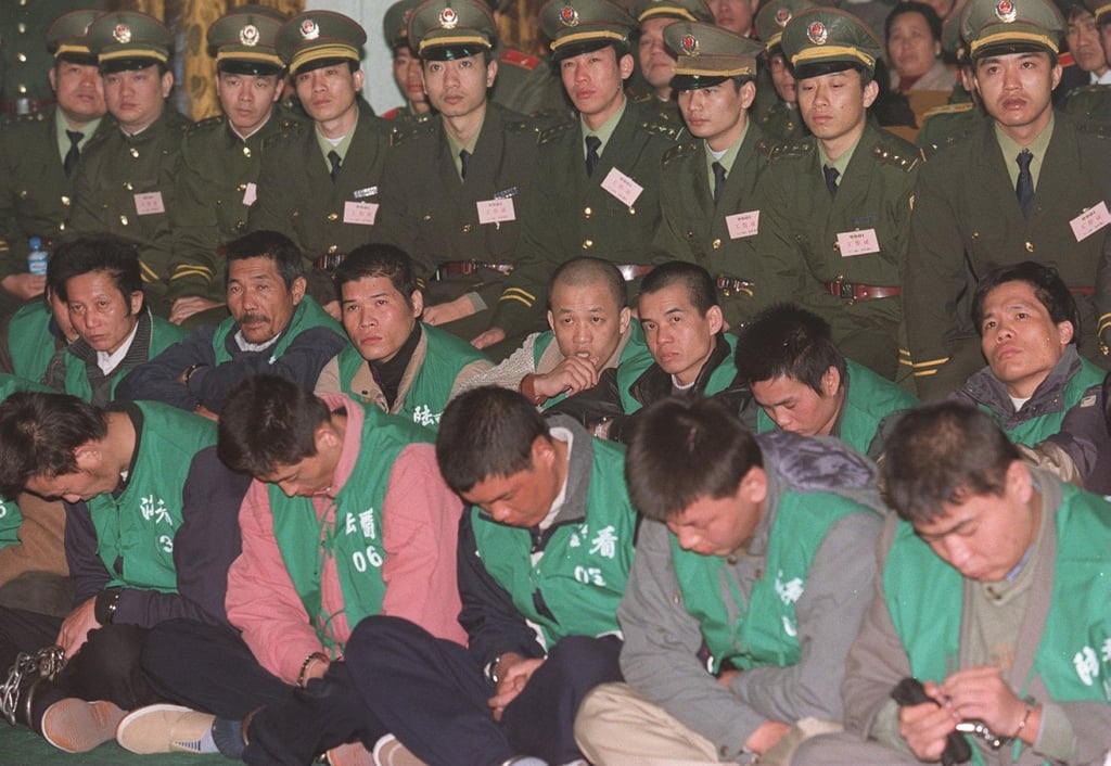Members of the gang on trial for murder and robbery in China’s biggest piracy case in 50 years. Photo: SCMP