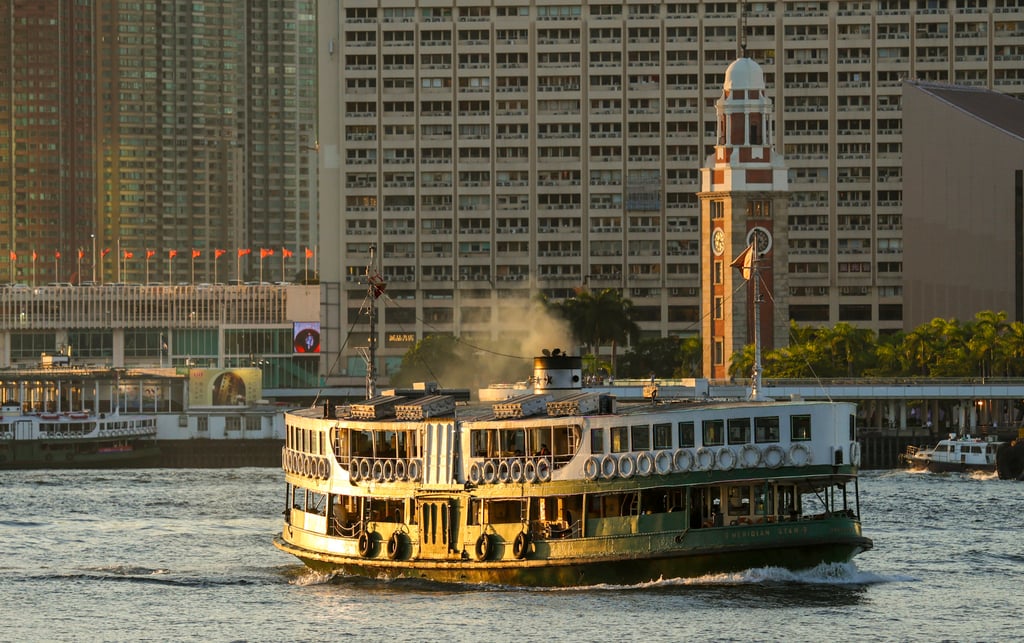 A Star Ferry sails across Victoria Harbour. Photo: Nora Tam