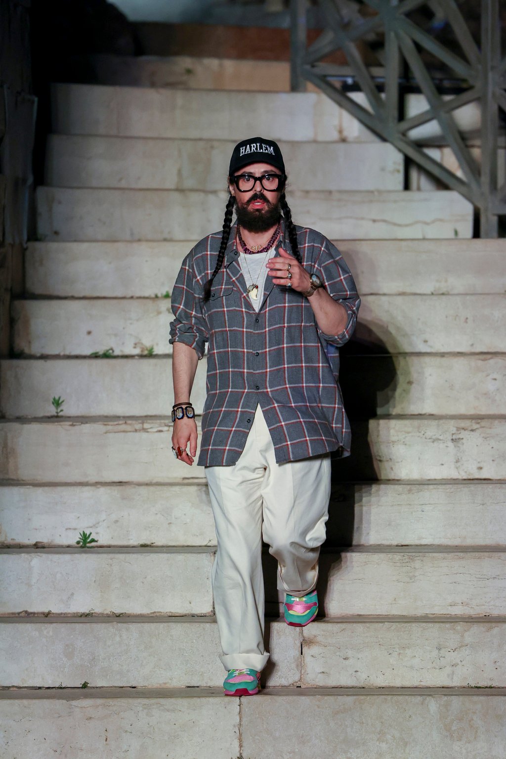 Designer Alessandro Michele acknowledges the applause of the public during Gucci Cosmogonie at Castel Del Monte in May 2022, in Andria, Italy. Photo: Getty Images Designer Alessandro Michele acknowledges the applause of the public during Gucci Cosmogonie at Castel Del Monte in May 2022, in Andria, Italy. Photo: Getty Images