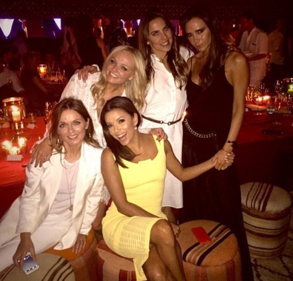 The Spice Girls, minus Mel B, with Eva Longoria at David Beckham’s 40th birthday in Morocco. Photo: @evalongoria/Instagram The Spice Girls, minus Mel B, with Eva Longoria at David Beckham’s 40th birthday in Morocco. Photo: @evalongoria/Instagram