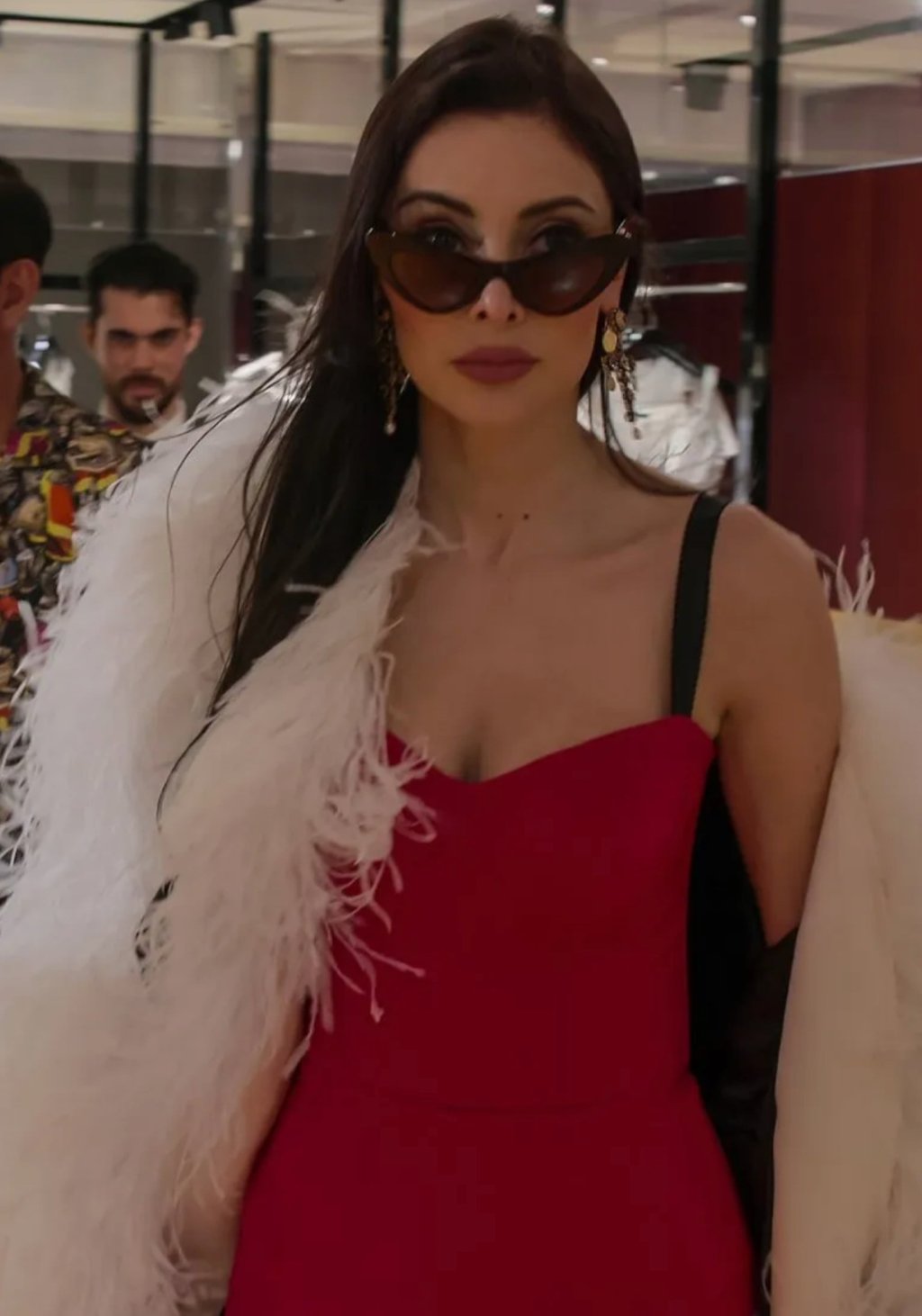 Deborah Hung wearing Dolce & Gabbana’s satin-trimmed wool-blend cady bustier dress. Photo: Netflix Deborah Hung wearing Dolce & Gabbana’s satin-trimmed wool-blend cady bustier dress. Photo: Netflix
